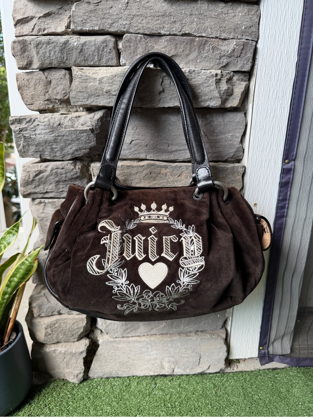 Y2K Vintage Juicy Couture  Velour Womens Shoulder Bag